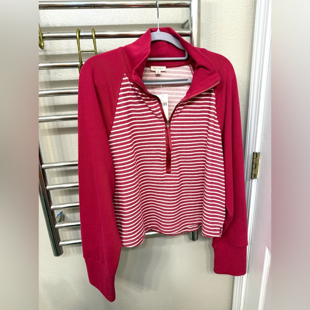 *NWT* Anthropologie Pilcro Collared Half-Zip Pullover